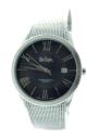 Сребрист мъжки елегантен часовник с плетена стоманена верижка Lee Cooper LC-64G-B