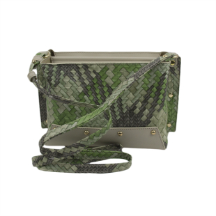 Elegant women's bag in shades of green 895-38