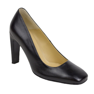 Women's shoes high heel 7 cm black leather 19005-01