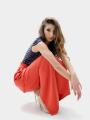Fusta dreaptă pentru femei, culoare coral 51902-302