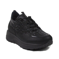 Women's leopard print sneakers TUSHE02BLACKLEO
