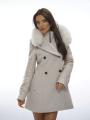 Women's sports jacket in beige color with naturally collar 11902L-1-P1