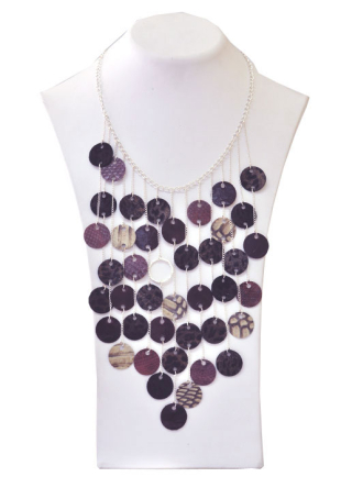 Purple friendly leather necklace Dannyra Jewels