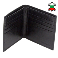 Men's black leather wallet 32883