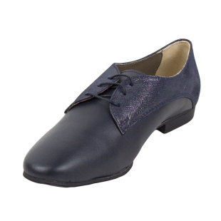 Women's blue leather shoes 32982