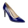 Women's blue shoes high heel 9 cm patent 917100-5