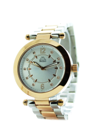 Kappa KP-1414L-E Women's silver/rose gold crystal elegant watch