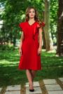Red dress with frills on the shoulders Avangard
