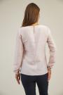 Bluză formală de damă culoare pudra 82226-609
