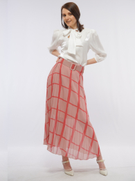 Ladies sheer white shirt 8201-1