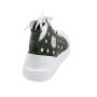 Women's sneakers made of genuine leather in white and green 21228