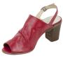 Women's red leather sandals