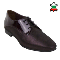 Women's burgundy leather shoes 32981