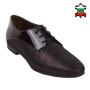 Women's burgundy leather shoes 32981