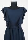Rochie bleumarin cu volane decorative RUMENA