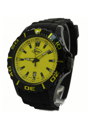 Спортен мъжки часовник с жълт циферблат Lee Cooper LC-1444G-F