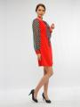 Rochie roșie pentru femei cu un decolteu spectaculos 219-5524