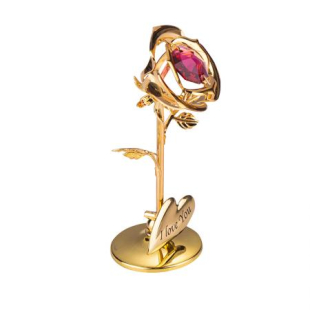 Figurină cu decor de trandafiri cristale Swarovski RY090