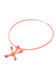 Колие от корали и естествена орхидея Dannyra Jewels