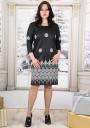 Women's elegant print dress with long sleeves  Avangard