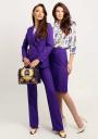 Women's fitted pants in violet color 62118-706