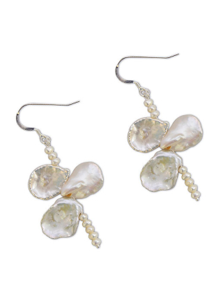Обици с култивирани перли и седеф Pearls&Pearls Dannyra Jewels