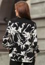 Women's suit made of multicolored shirt and black trousers Avangard