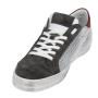 Men's grey suede leather trainers with mesh 33705