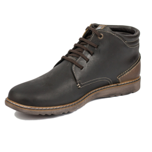 Men's brown nubuck leather boots 20501
