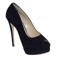Ladies formal shoes with open toes and high heels 3287BLUE