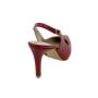 Women's elegant closed toes red heeled sandals 21333