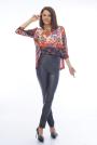 Black leather elastic wedge 62009-980