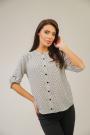 Cămașă albă elegantă cu buline 82302-131