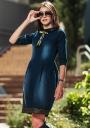 Denim dress with collar and ribbon Avangard