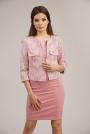 Women's bolero boucle pink tweed 42105-750