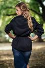 Women's top with boucle front and belt accessory Avangard