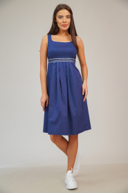 Women's elegant dress with decorative belt 72318-432