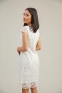 White lace dress with short sleeves 71812-170