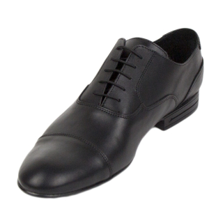Men's black leather evening shoes 33163