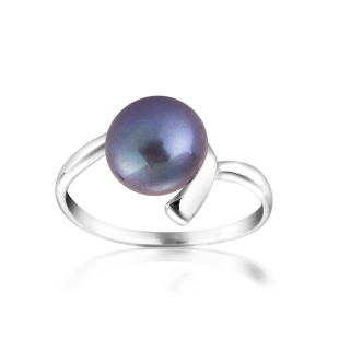 Silver ring with white freshwater pearl SR0002B Swan