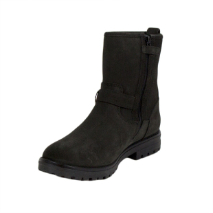 Women's dark grey suede leather boots 20402