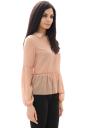 Bluza dama din sifon piersica inchis cu maneci lungi PRIMAVERA