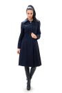Ladies wide cut dark blue coat Radek's Collection