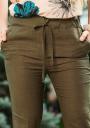 Women's set of floral blouse and 7/8 pants color tobacco Avangard