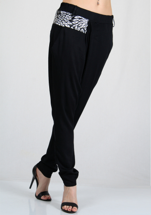 Cotton trousers with attractive element RUMENA