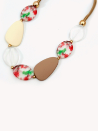Women's beige necklace 1025-59-1 