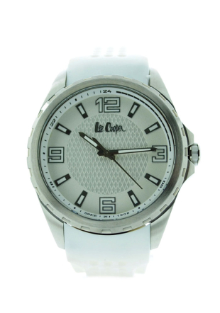 Сребрист дамски часовник със силиконова каишка Lee Cooper LC-21L-E