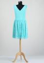 Rochie din dantelă de culoare turcoaz RUMENA