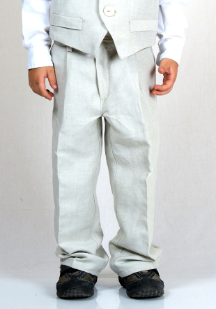 Pantaloni eleganţi in nuanţă ecru pentru băieţi RUMENA
