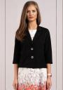 Geaca scurta de dama de culoare neagra cu nasturi Avangard